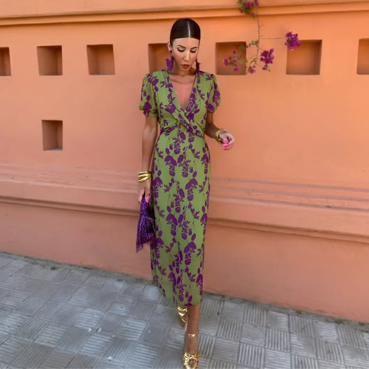 Anaïs™ — Robe midi à imprimé élégant