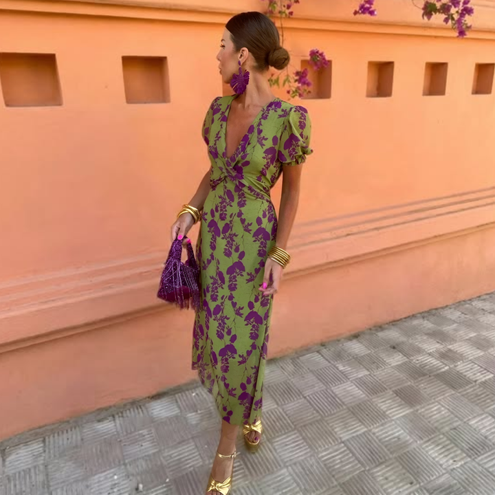 Anaïs™ — Robe midi à imprimé élégant