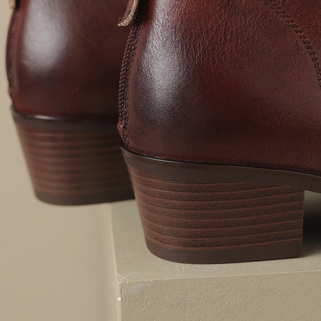 Camille™ – Les Bottines de Luxe à Talon Bas