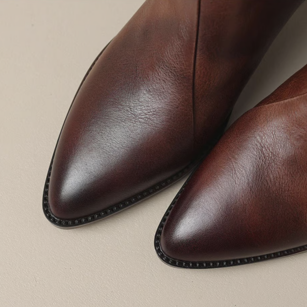 Camille™ – Les Bottines de Luxe à Talon Bas
