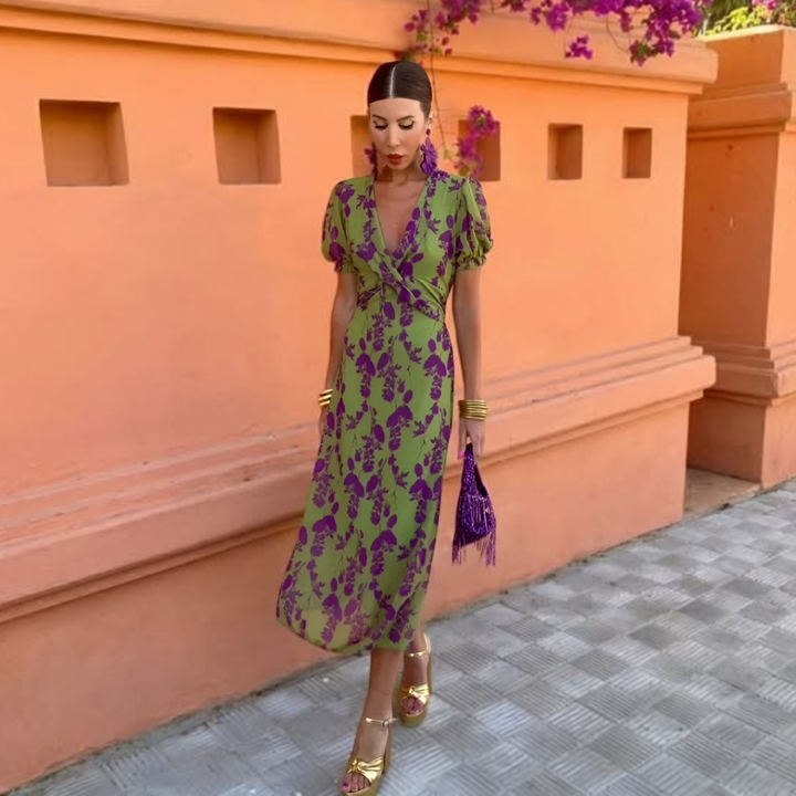 Anaïs™ — Robe midi à imprimé élégant