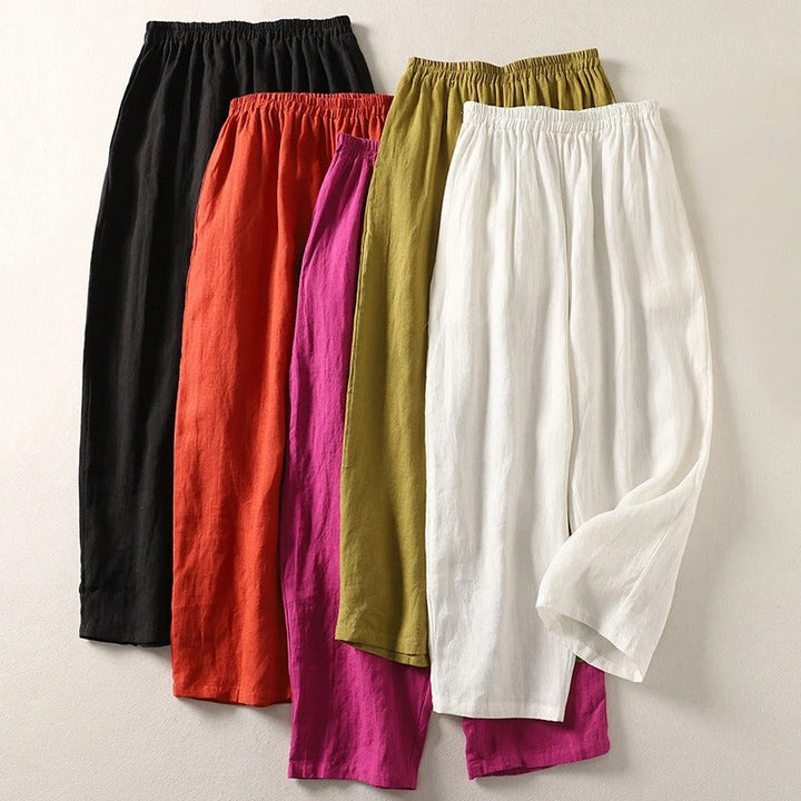 Amalia™ - Pantalon fluide en coton et lin