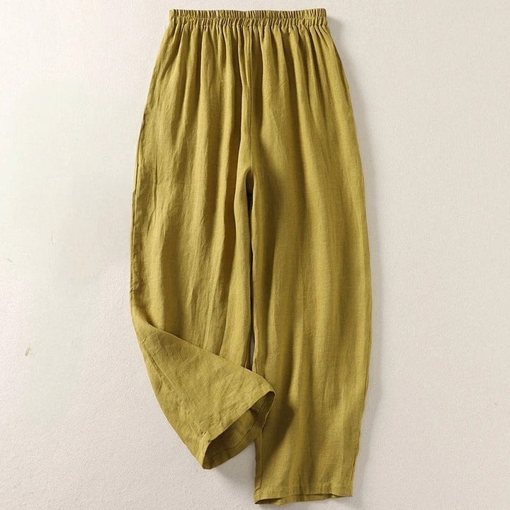 Amalia™ - Pantalon fluide en coton et lin