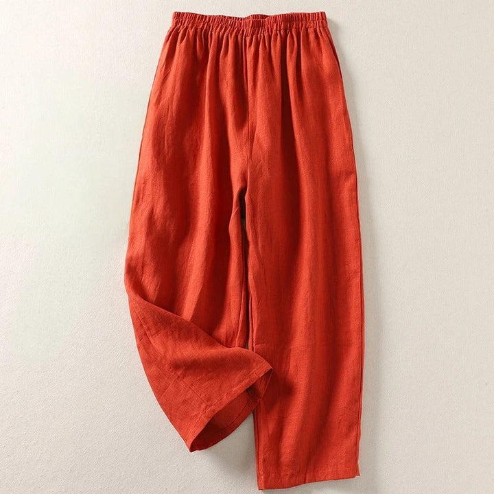 Amalia™ - Pantalon fluide en coton et lin