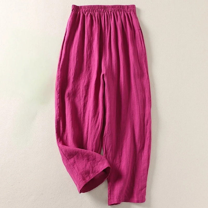 Amalia™ - Pantalon fluide en coton et lin