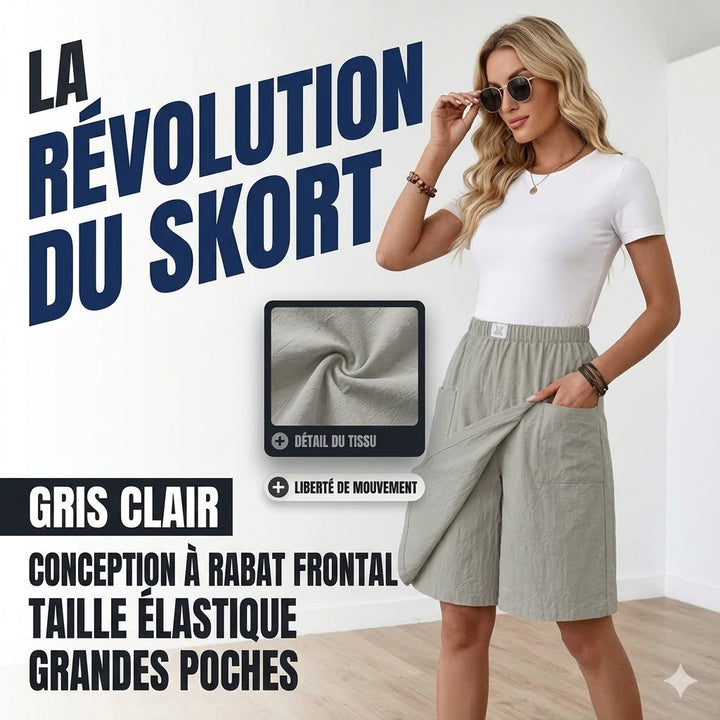 Libertine™ — Skort taille élastique poches liberté active