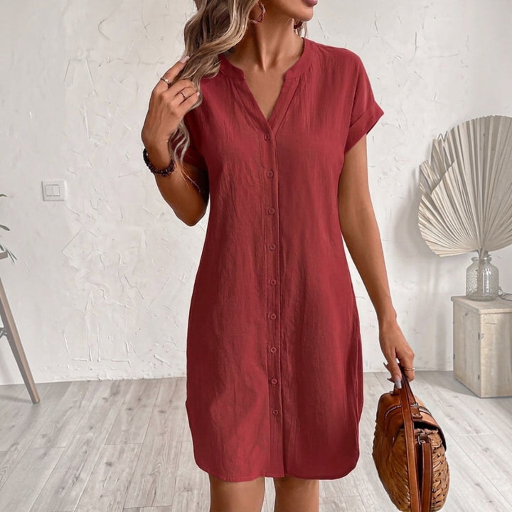 Tess™ | Robe chemise en lin élégante et confortable