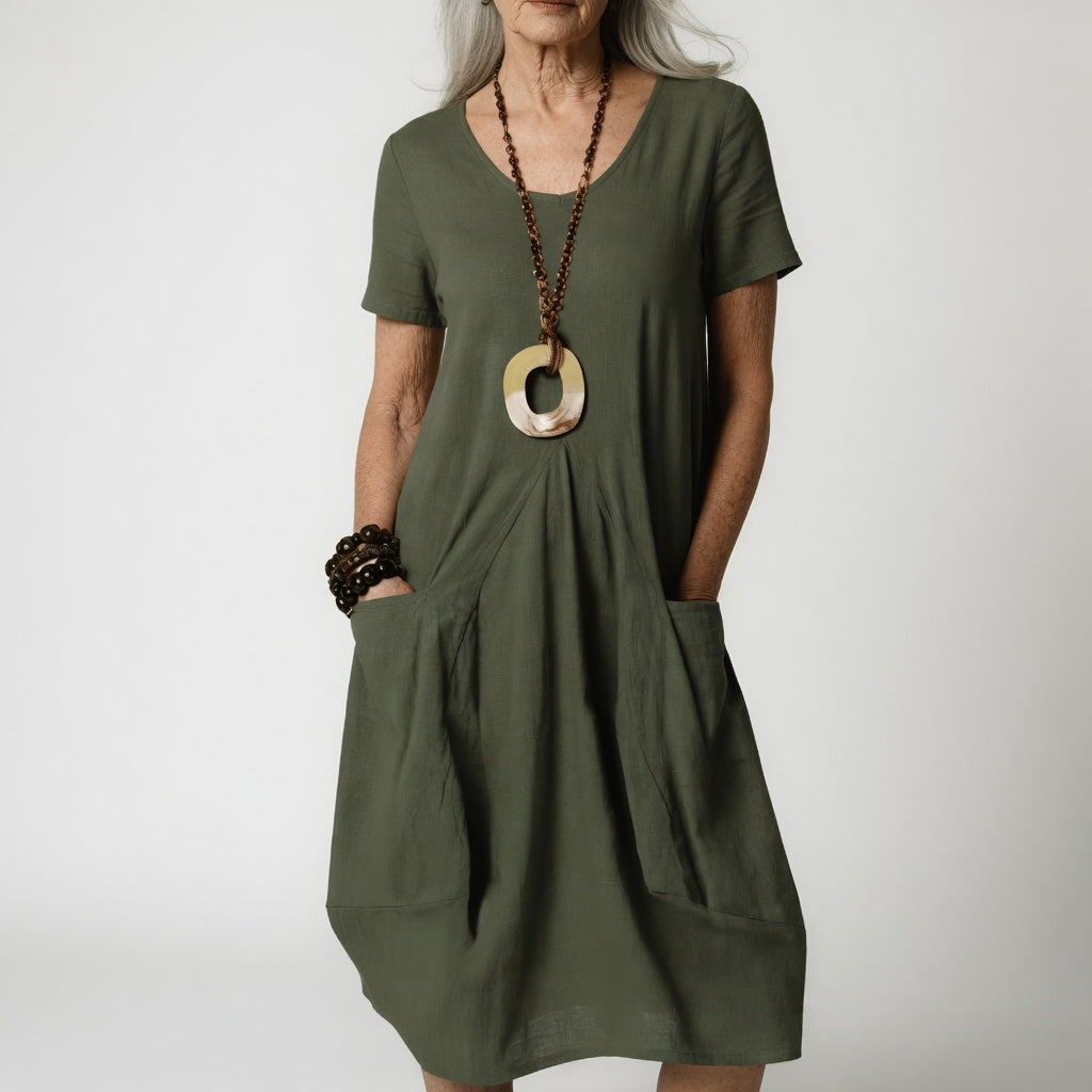 Céline™ — Robe fluide élégance ventre sublimé