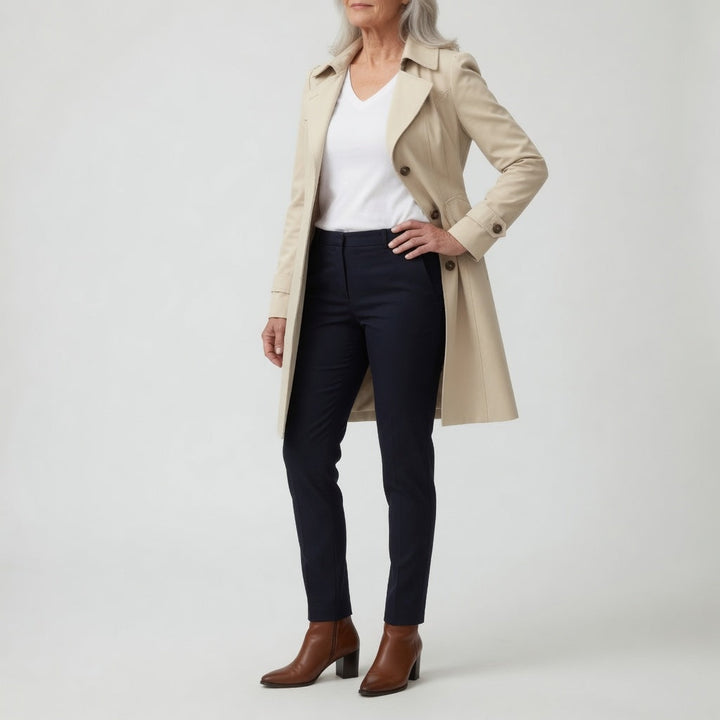 Matheline™ — Trench coat cintré élégance parisienne intemporelle