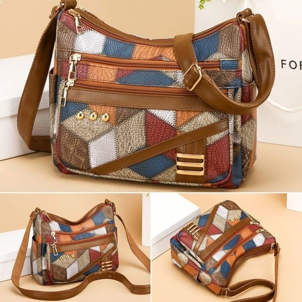Éléonore™ — Sac bandoulière patchwork élégant intemporel