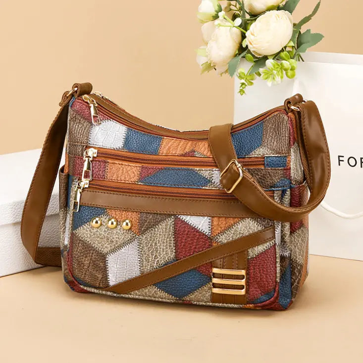 Éléonore™ — Sac bandoulière patchwork élégant intemporel
