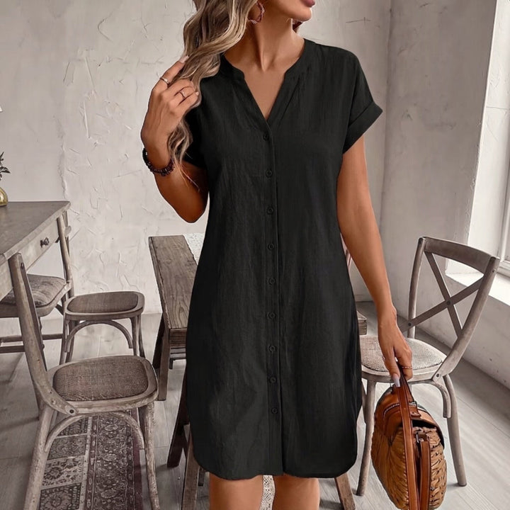 Tess™ | Robe chemise en lin élégante et confortable