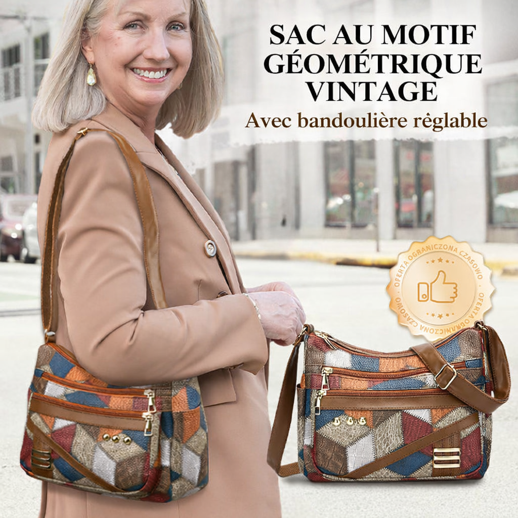 Éléonore™ — Sac bandoulière patchwork élégant intemporel