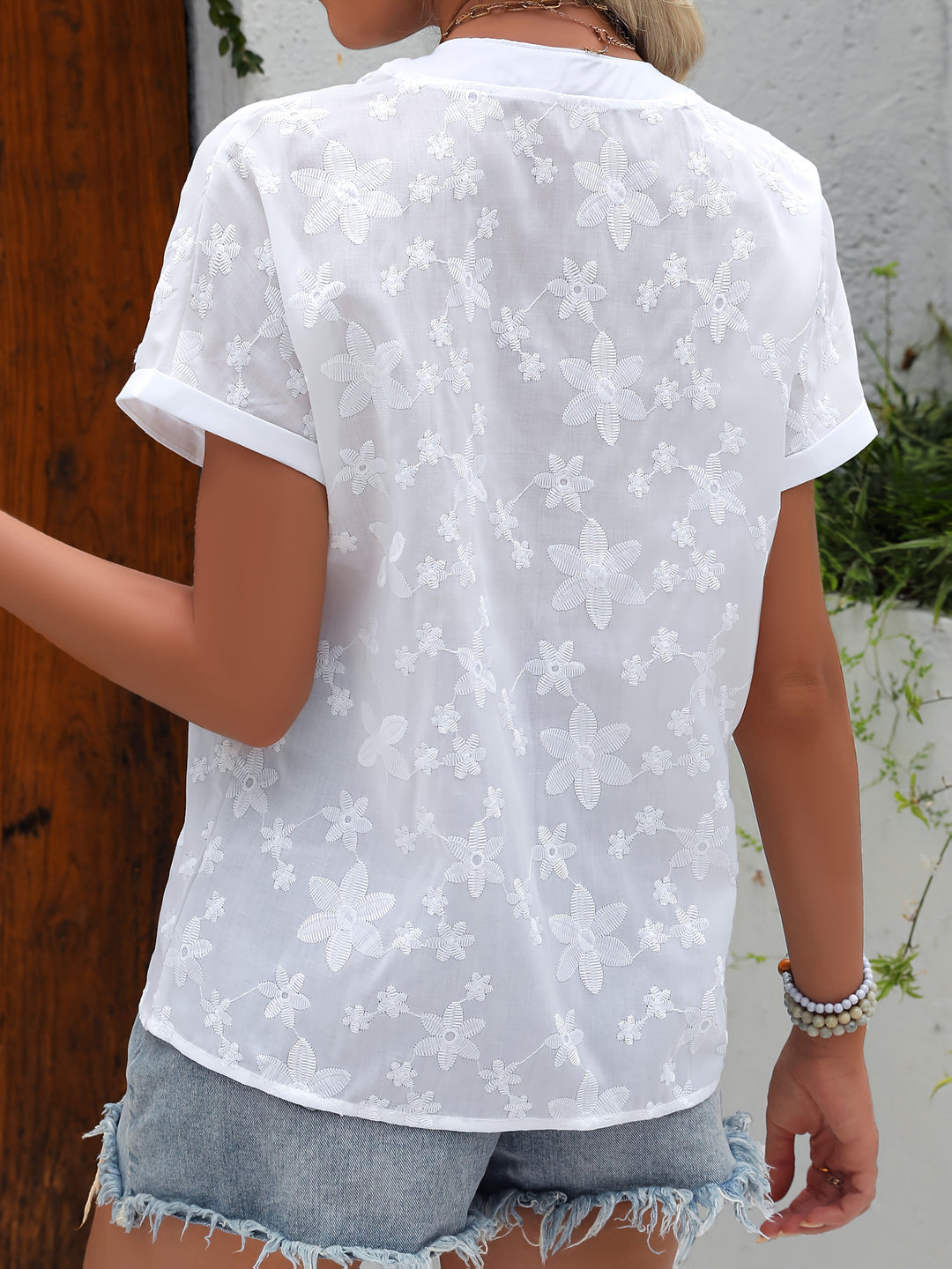 Fleur™ — Blouse estivale élégante à motif délicat