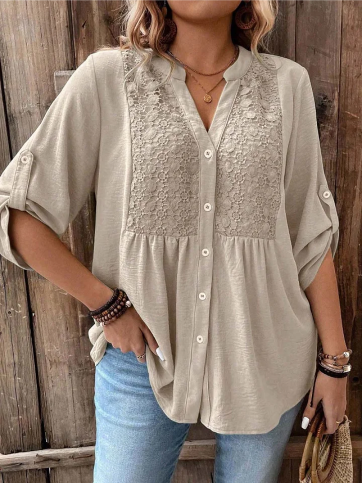 Lucienne™ — Blouse élégante en coton au charme naturel