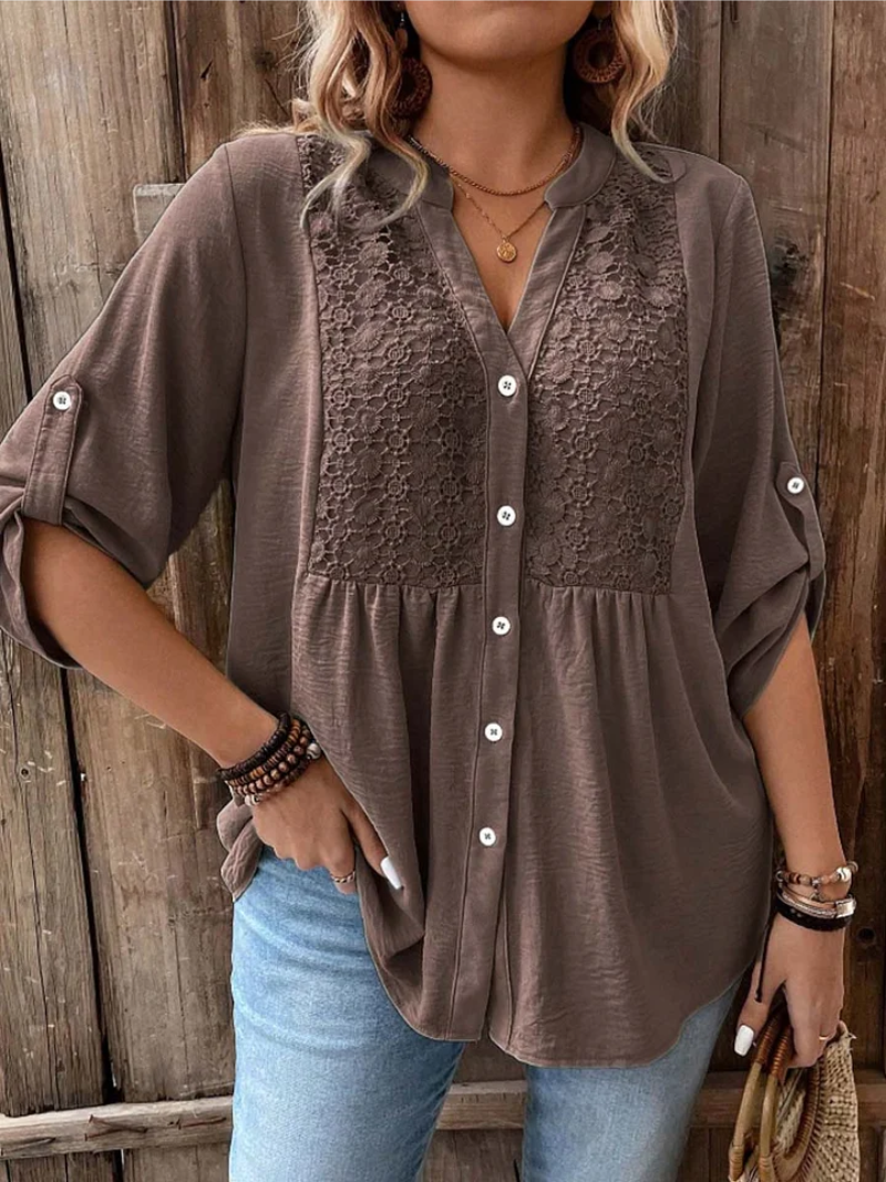 Lucienne™ — Blouse élégante en coton au charme naturel