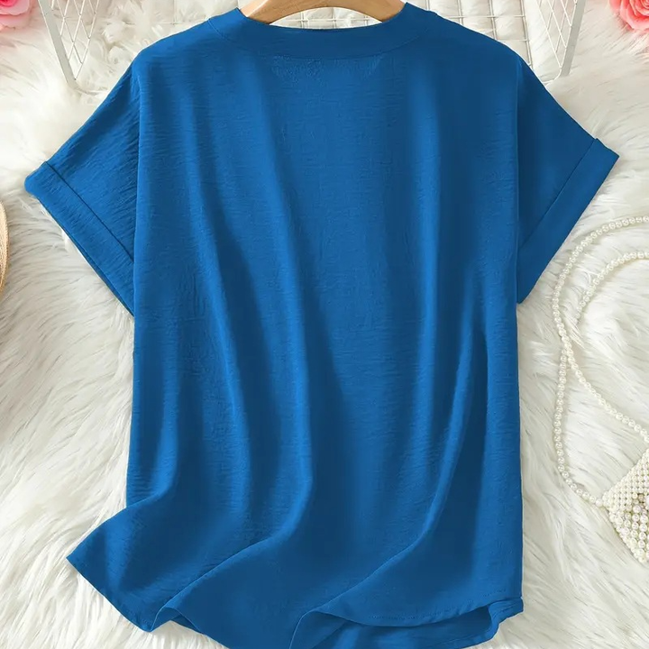 Émilie™ — Blouse fluide élégante au col ouvert
