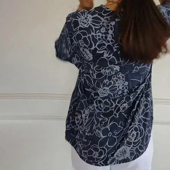 Coralie™ — Blouse élégante à imprimé raffiné