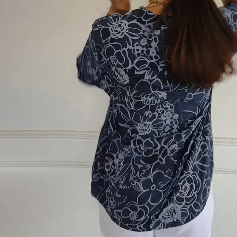 Coralie™ — Blouse élégante à imprimé raffiné