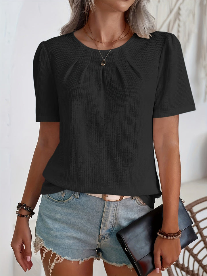 Noémie™ — T-shirt élégant à texture subtile