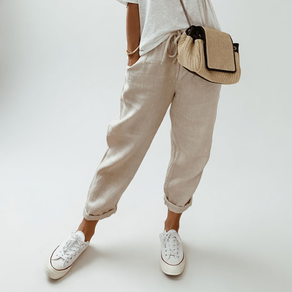 Lucie™ — Pantalon fluide en mélange coton et lin