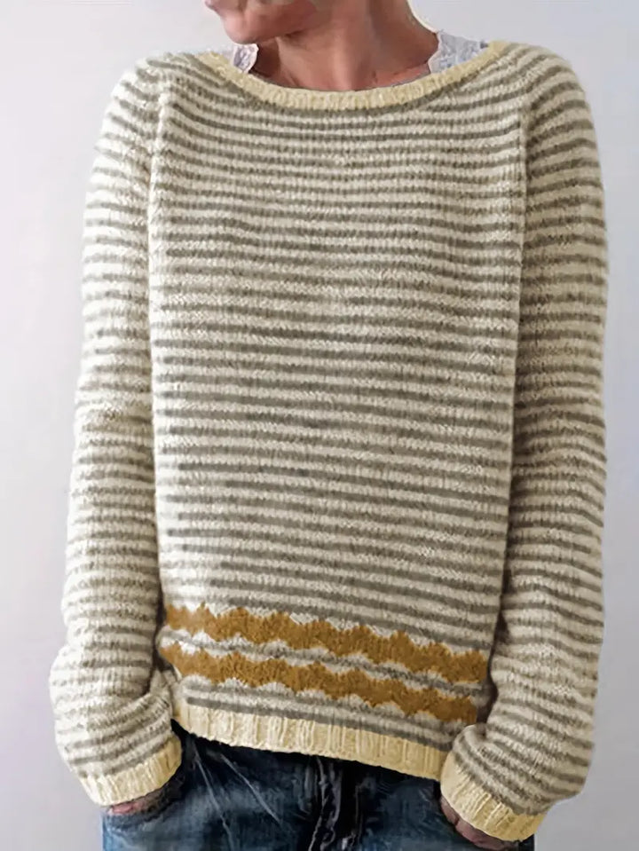 Isabelle™ | Pull rayé élégant confortable quotidien