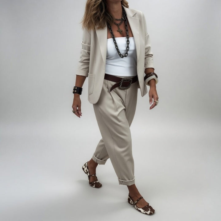 Gaïane™ — Tailleur pantalon fluide élégance décontractée