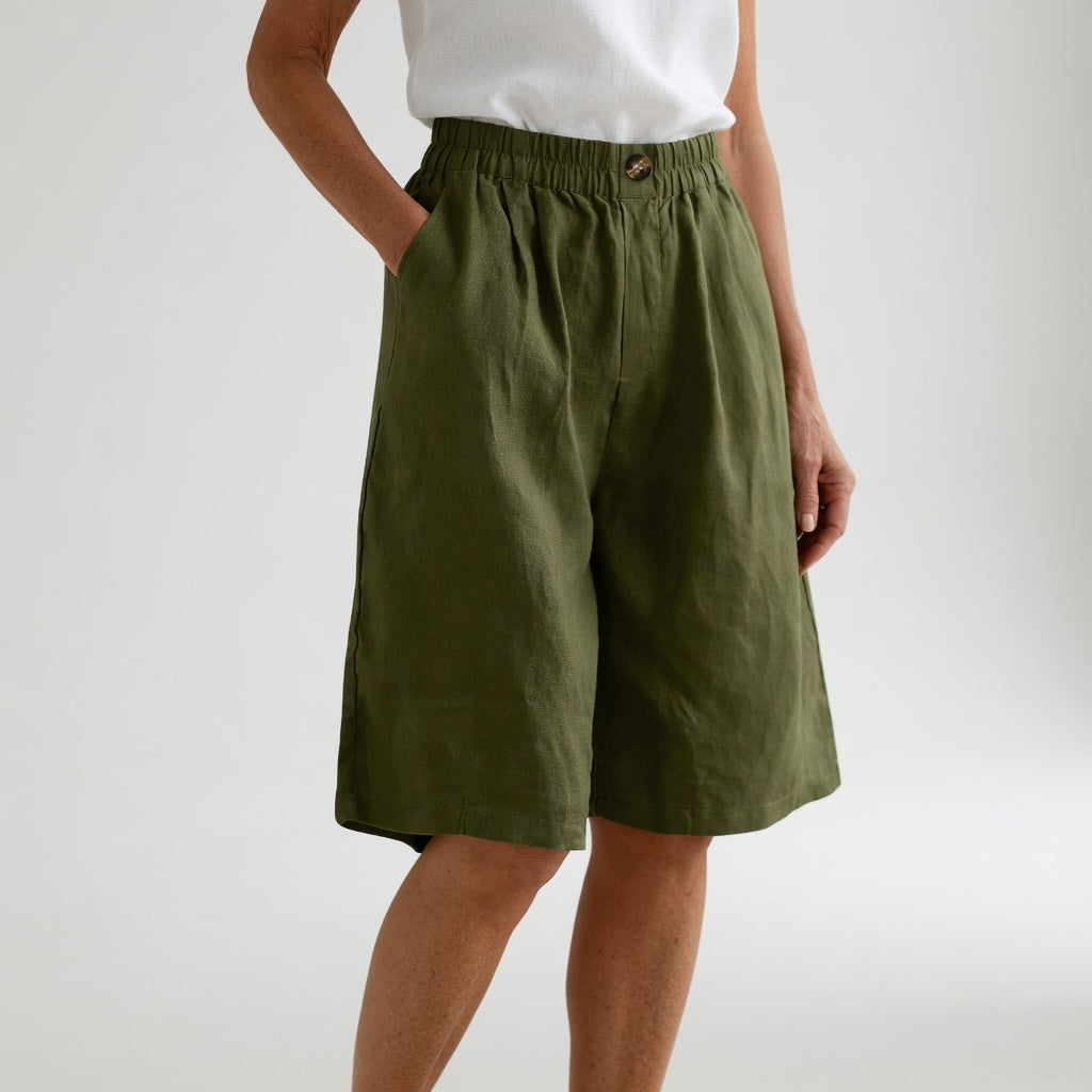 Wandeline™ — Short large taille élastique confort estival naturel