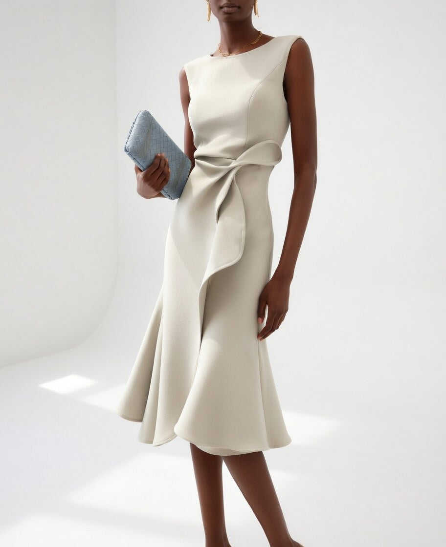 Léonise™ — Robe structurée élégance sculptante moderne