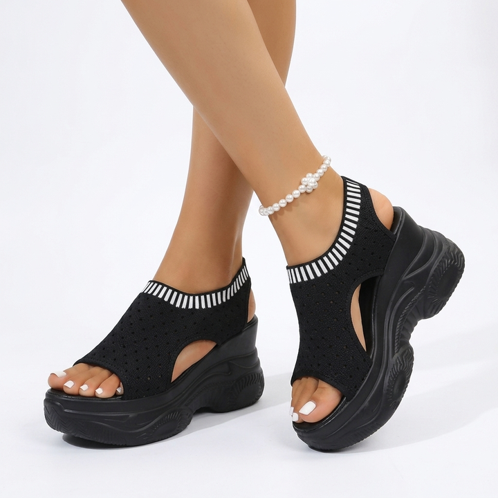 Roxelane™ — Sandale plateforme strass urban chic audacieux