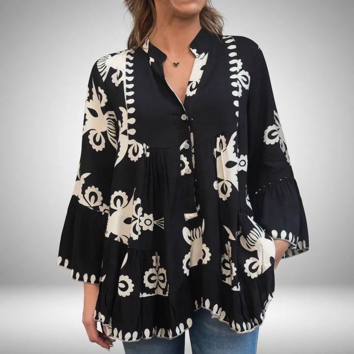 Théodeline™ – Blouse brodée bohème, féminité éclatante