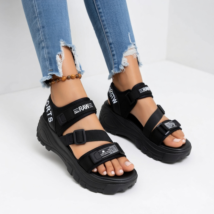 Axelle™ — Sandale plateforme sport-chic boucle ajustable confort urbain élégance décontractée