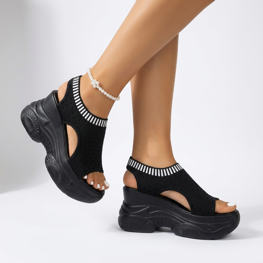 Roxelane™ — Sandale plateforme strass urban chic audacieux