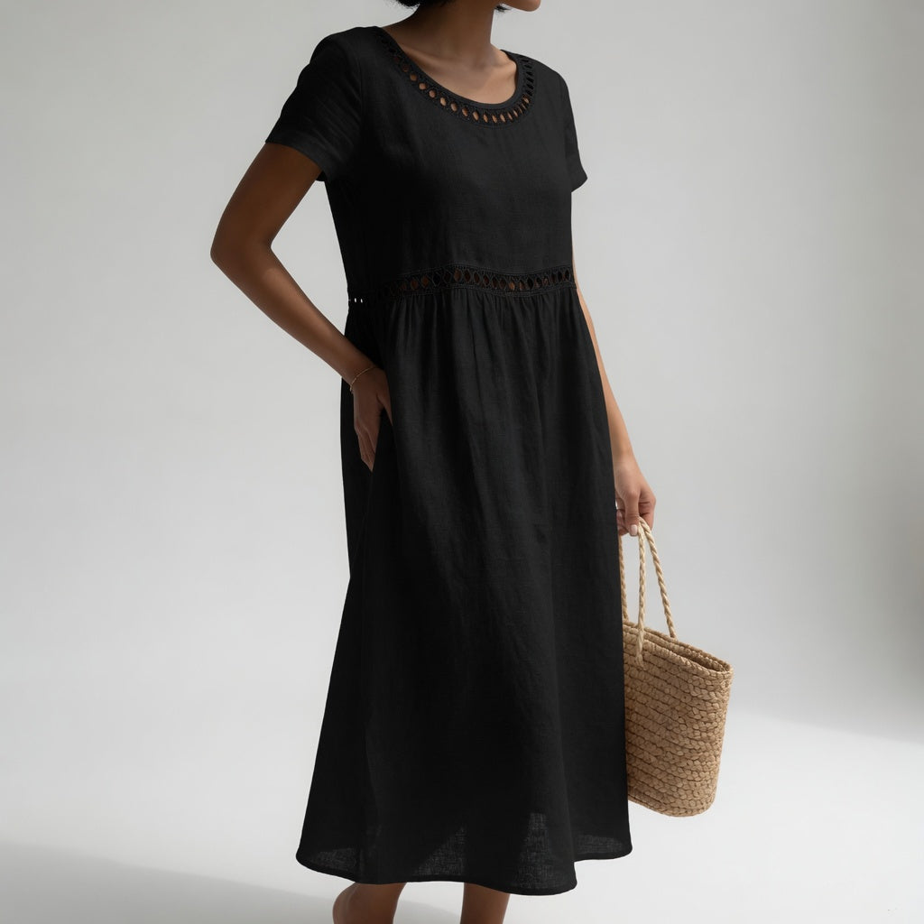 Claire | Robe Brodée Élégante