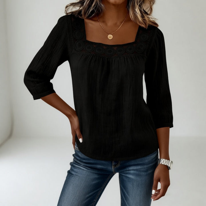 Célindre™ — Blouse dentelle col carré douceur féminine