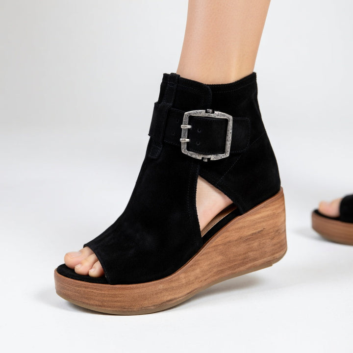Orélisse™ | Bottines compensées ouvertes style moderne