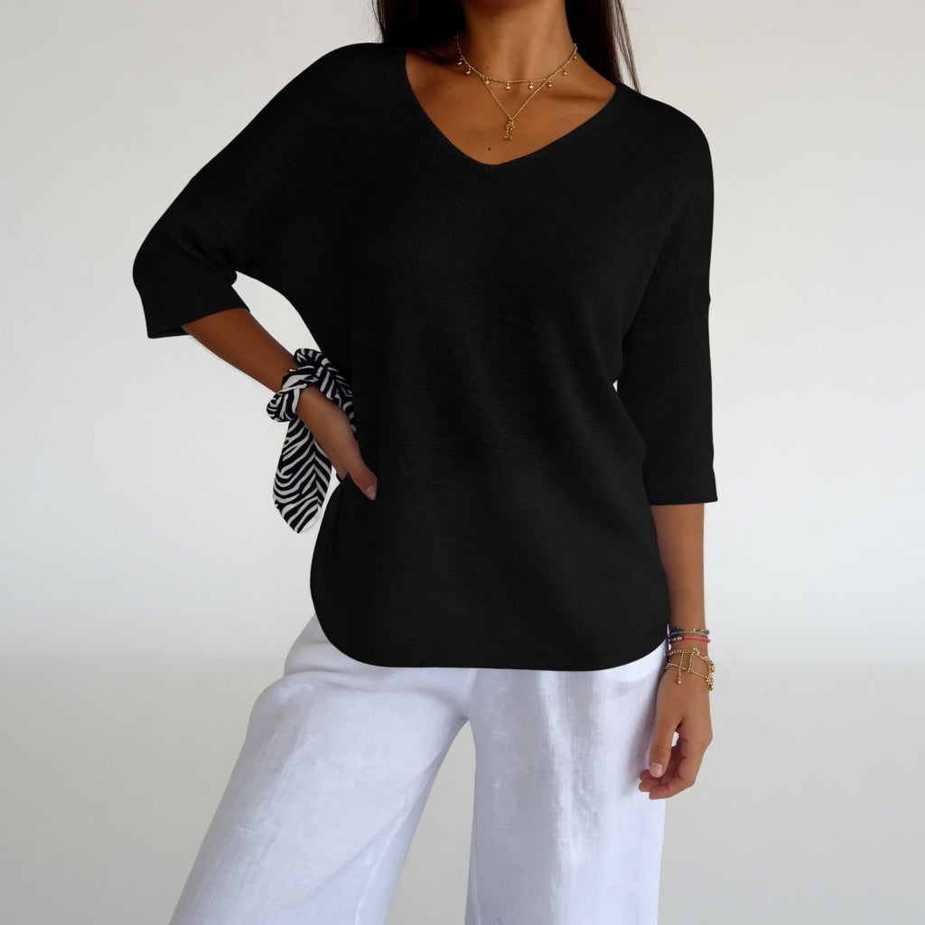 Lyséline™ — Pull fluide col V confortable