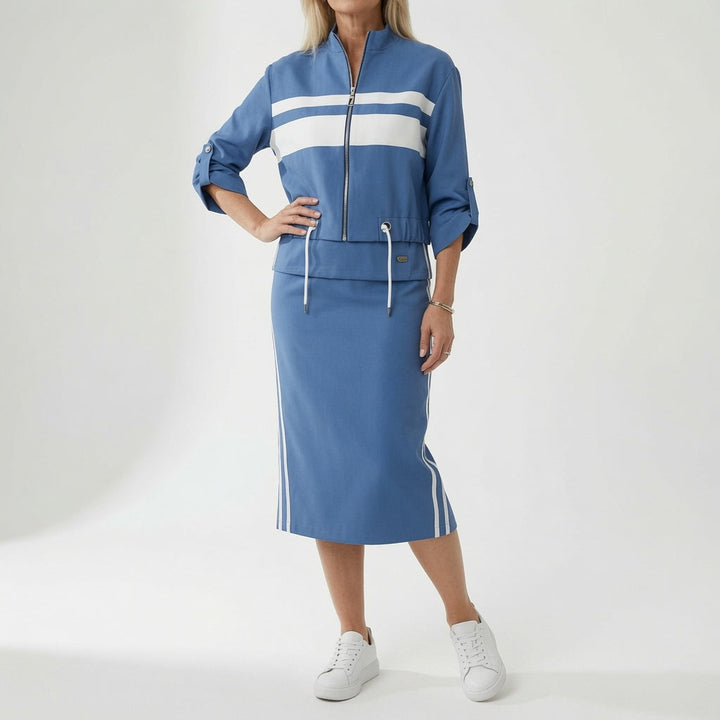 Bérénice™ — Ensemble crop top et jupe midi coordonné