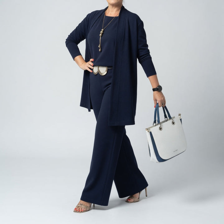 Élégantine™ — Ensemble trois pièces cardigan pantalon chic