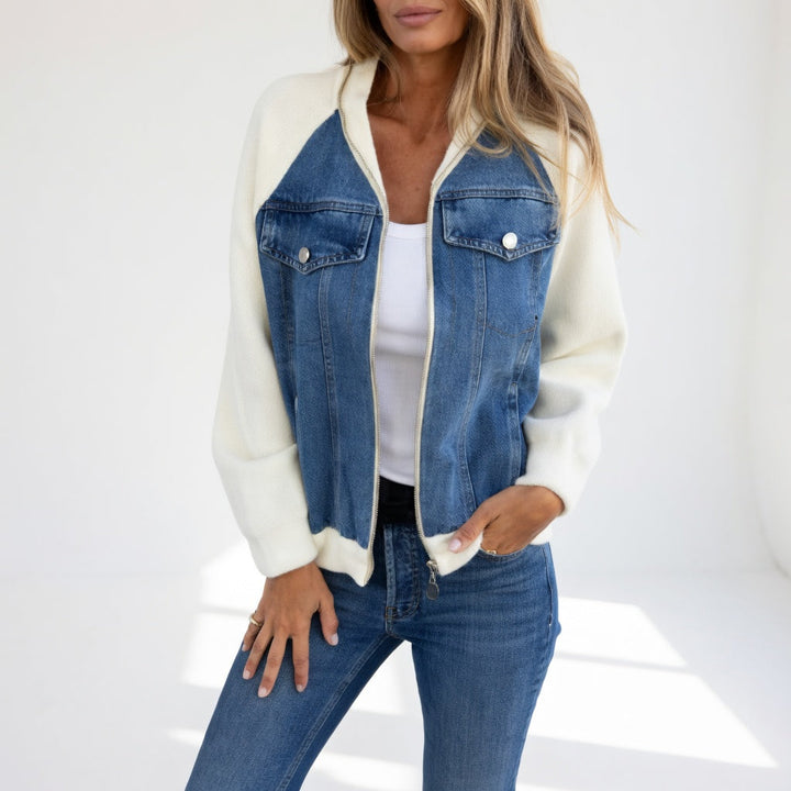 Coraline™ — Veste casual contrastée élégance moderne