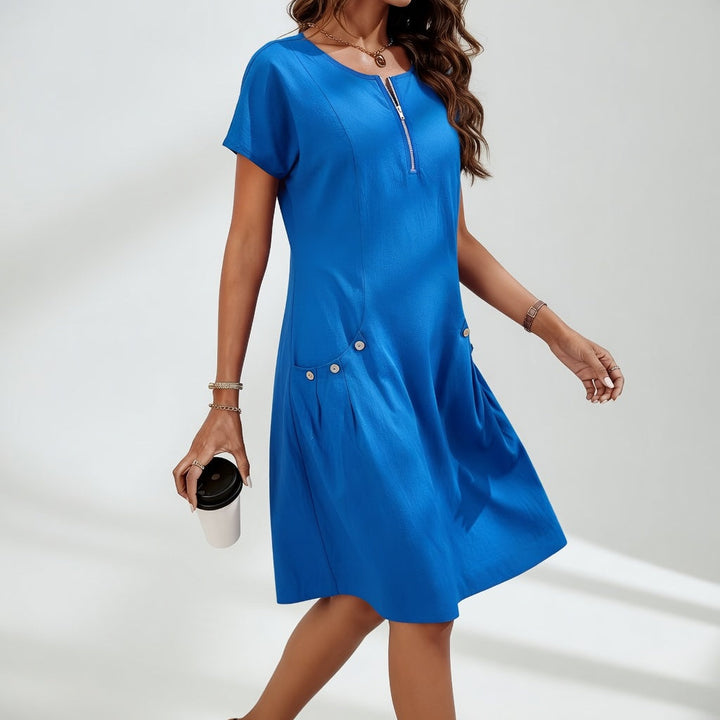 Célestelle™ — Robe courte 100% coton fraîcheur naturelle