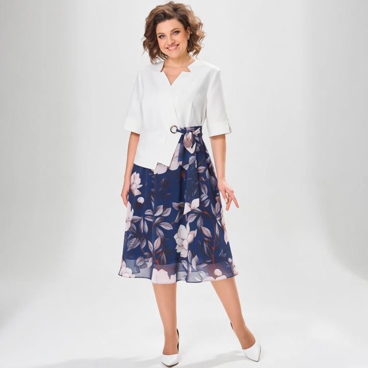 Mélusine™ — Ensemble jupe florale élégance romantique