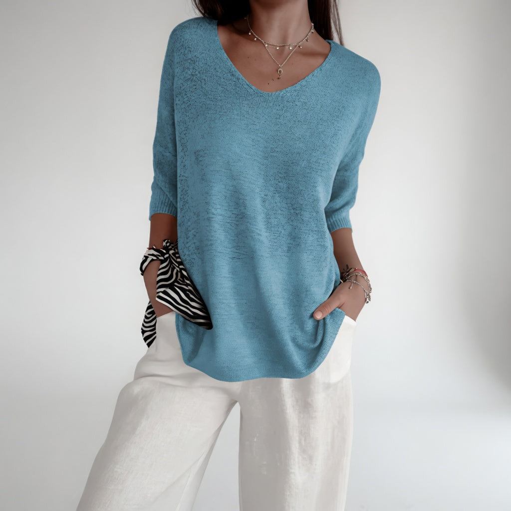 Lyséline™ — Pull fluide col V confortable