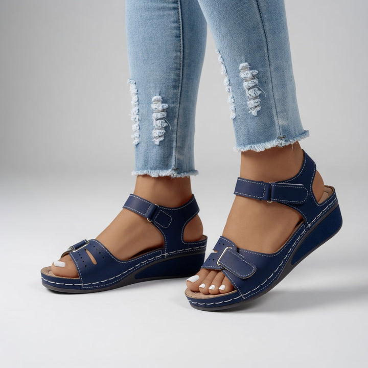 Clothilde™ — Sandale compensée scratch confort naturel quotidien