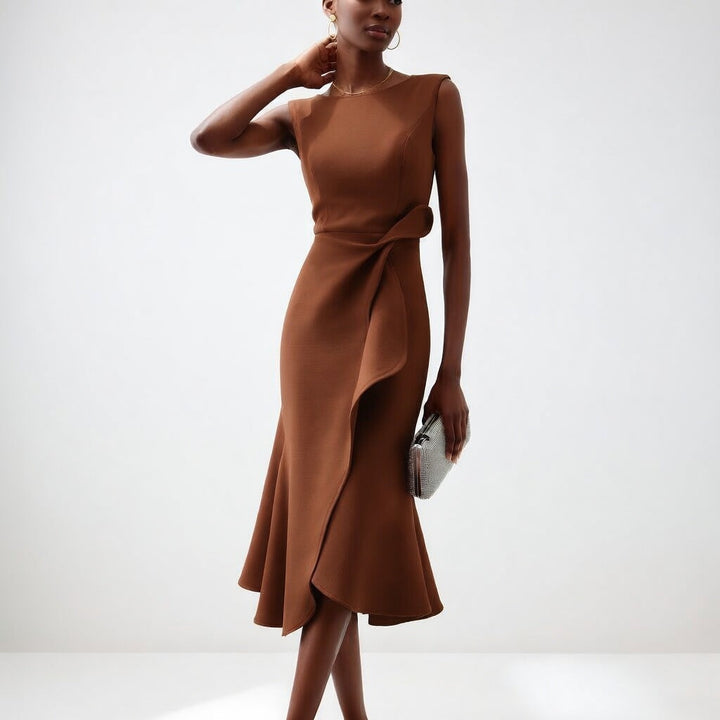 Léonise™ — Robe structurée élégance sculptante moderne