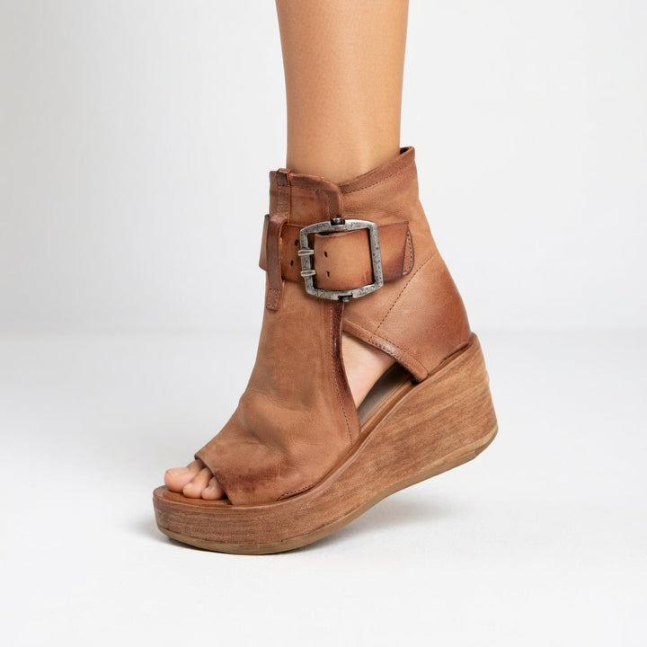 Orélisse™ | Bottines compensées ouvertes style moderne