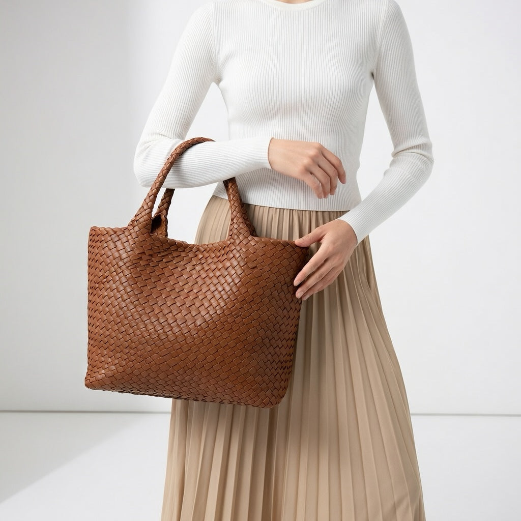 Delphine™ — Sac cabas tressé élégance intemporelle
