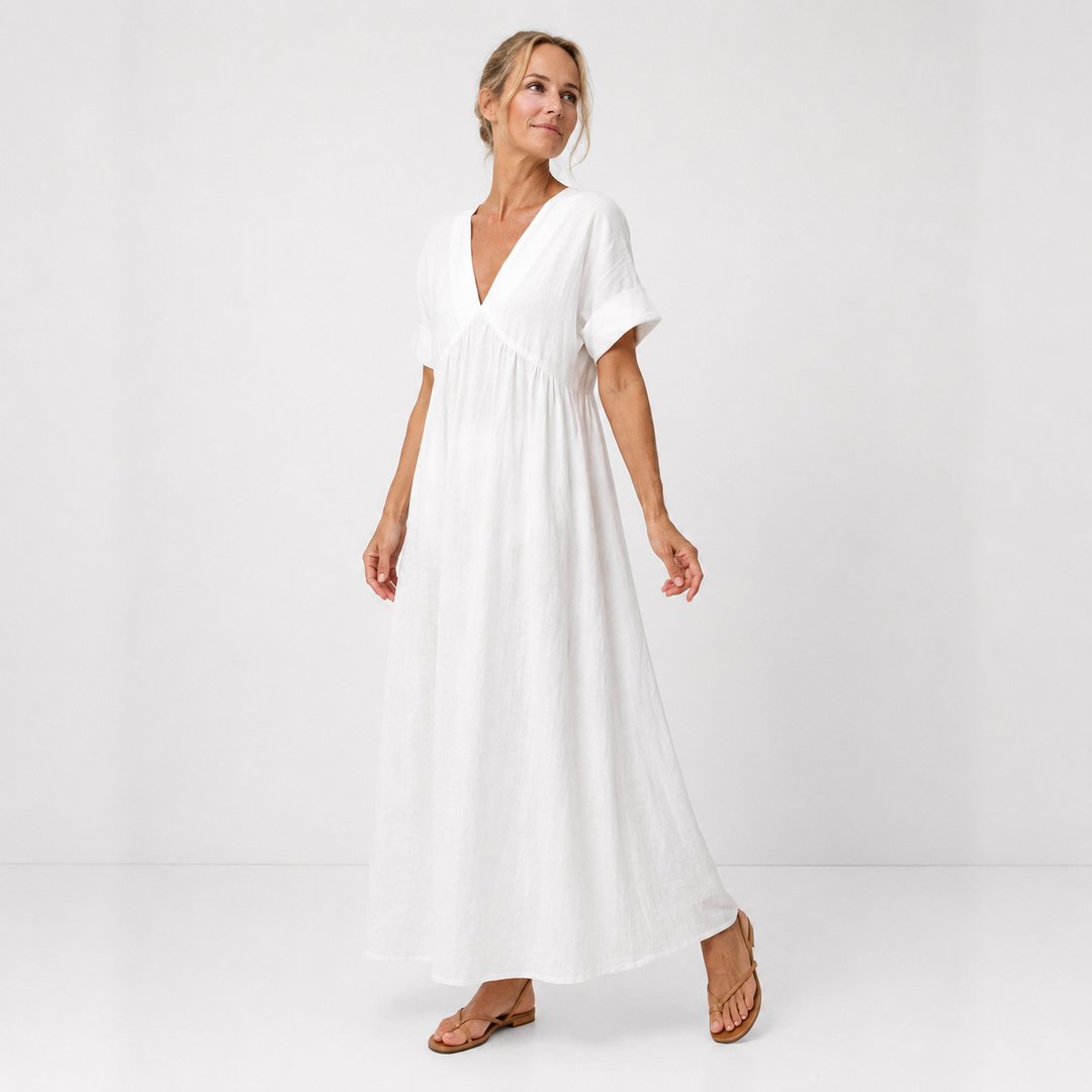 Alice - Robe maxi méditerranéenne fluide