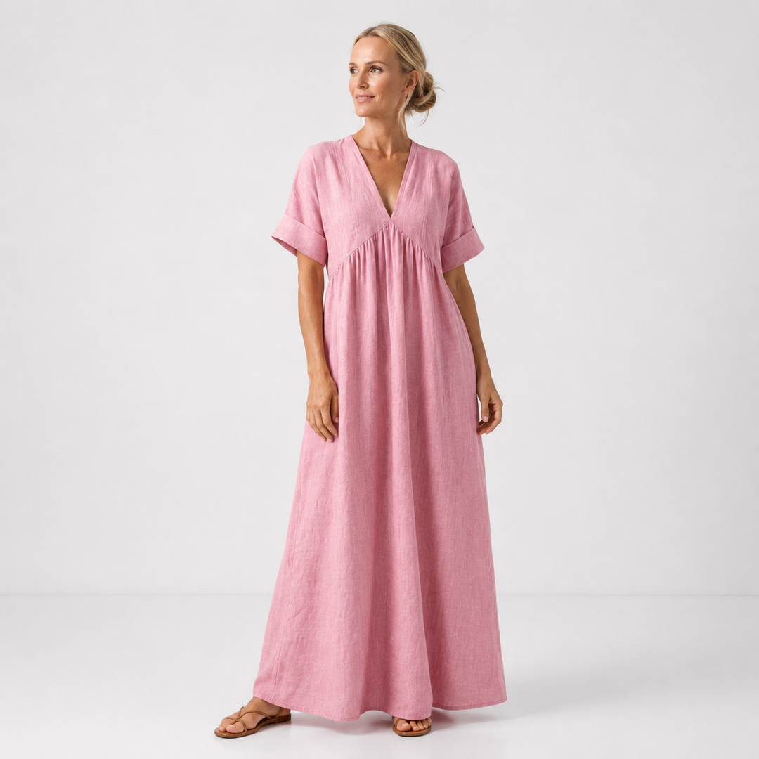 Alice - Robe maxi méditerranéenne fluide