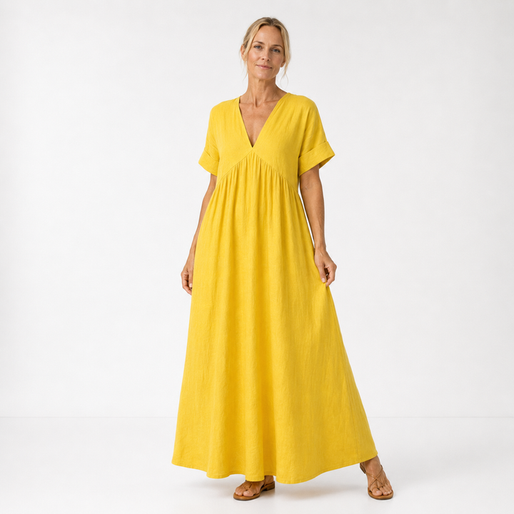 Alice - Robe maxi méditerranéenne fluide